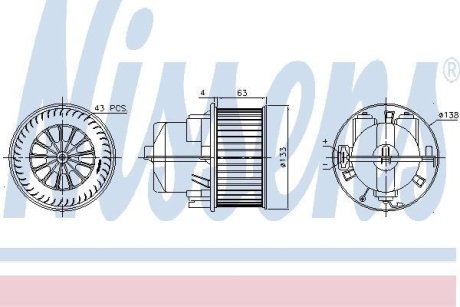 Вентилятор салону NISSENS 87223