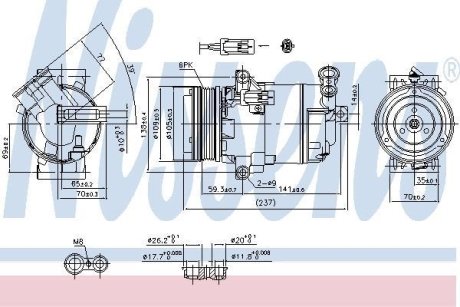 Компресор кондиціонера NISSENS 890006