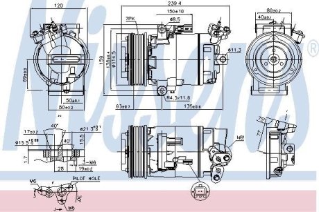 Компресор кондиціонера NISSENS 890015