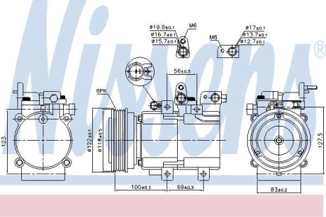 Компресор кондиціонера Hyundai Ix35/tucson 04-/Kia Sportage 07- NISSENS 890130