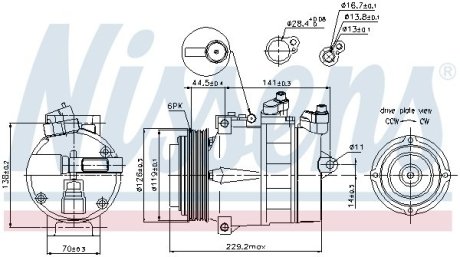 Компресор кондиціонера NISSENS 89022