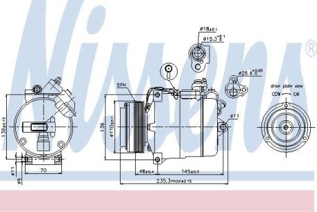 Компресор кондиціонера NISSENS 89034