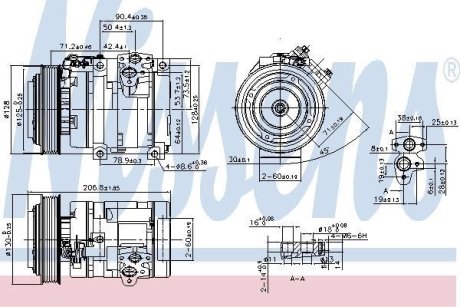 Компресор кондицiонера NISSENS 890371