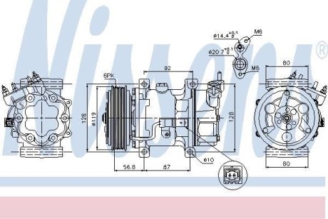 Компресор кондицiонера NISSENS 89053