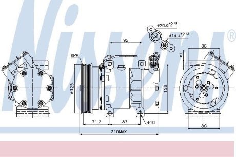 Компресор кондиціонера NISSENS 89064