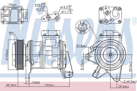 Компресор кондицiонера NISSENS 89087