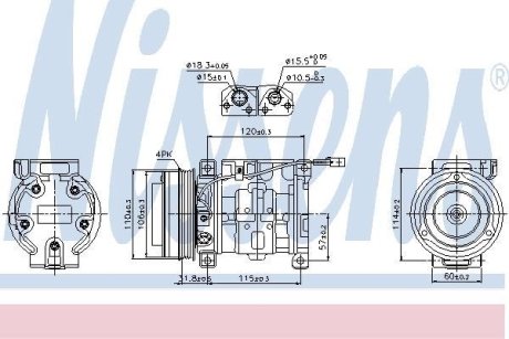 Компресор кондицiонера NISSENS 89099