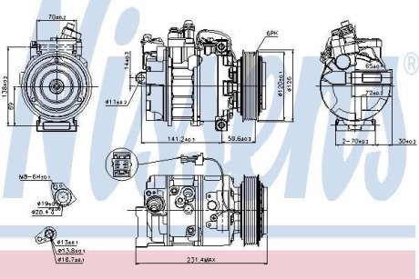 Компресор кондицiонера NISSENS 89208