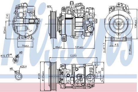 Компресор кондицiонера NISSENS 89209