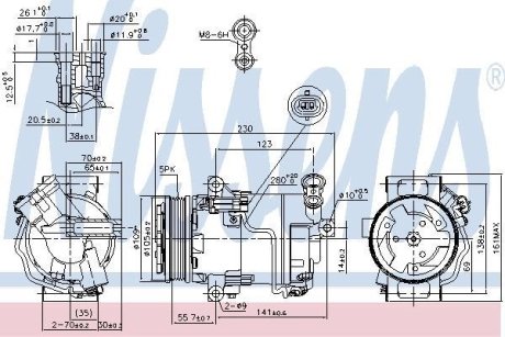 Компресор кондицiонера NISSENS 89216