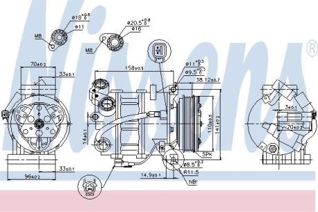 Компресор кондиціонера NISSENS 89350