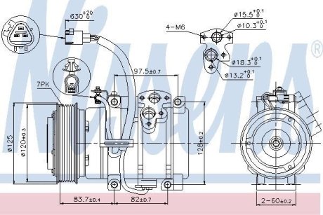 Компресор кондицiонера NISSENS 89376