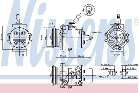 Компресор кондицiонера NISSENS 89591