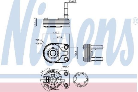 Радіатор масляний NISSENS 90795 (фото 1)