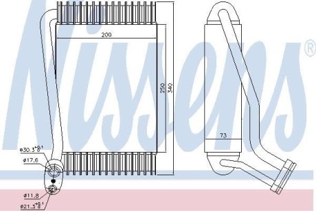 Випарник кондицiонера NISSENS 92143