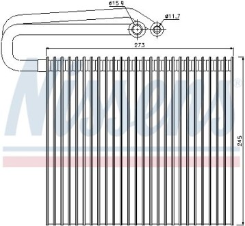 Випарник кондицiонера NISSENS 92165