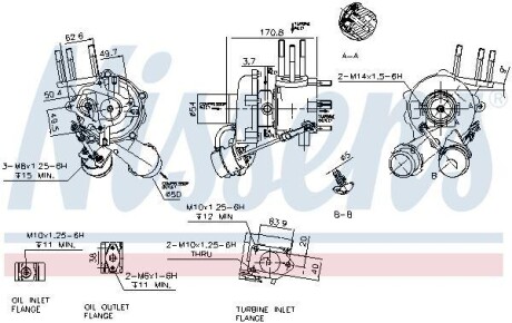 KIA Турбіна SORENTO I 2.5 02- NISSENS 93042