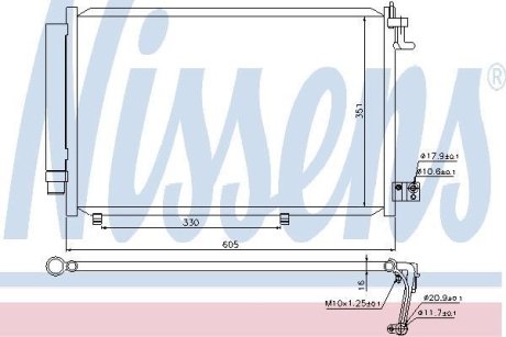 Радiатор кондицiонера NISSENS 940108