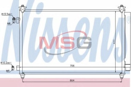 Конденсер кондиціонера NISSENS 940253