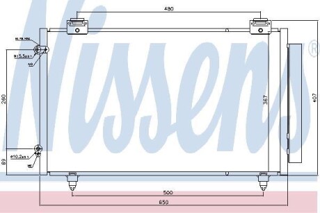 Радiатор кондицiонера NISSENS 940299