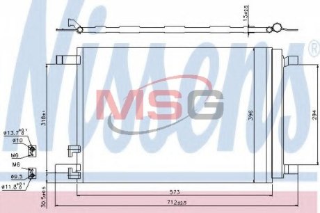 Радіатор кондиціонера NISSENS 940319