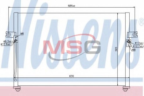 Радiатор кондицiонера NISSENS 94038