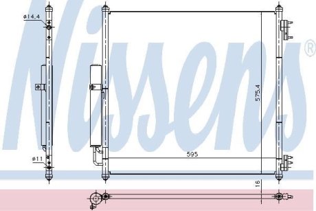 Радiатор кондицiонера NISSENS 940408