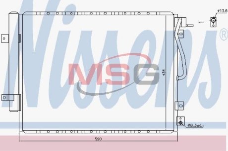 Радіатор кондиціонера NISSENS 940436