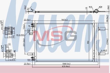 Радiатор кондицiонера NISSENS 940458