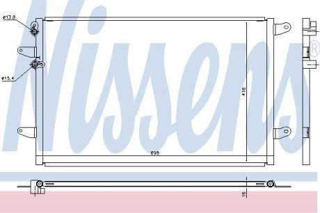 Радiатор кондицiонера NISSENS 940491