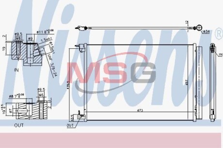 Радіатор кондиціонера NISSENS 940519