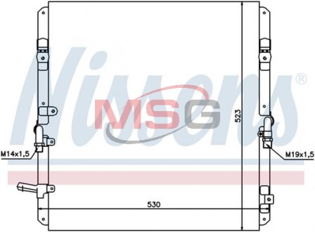 Радіатор кондиціонера 4.7MPI 32V, 4.2TD 12V TOYOTA Land Cruiser 100 98-07 NISSENS 94053