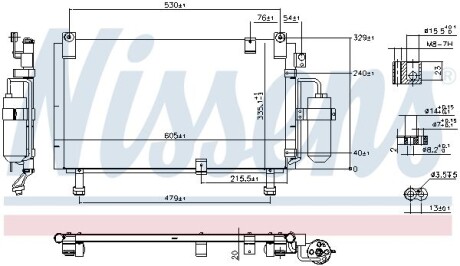 Радiатор кондицiонера NISSENS 941153