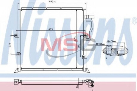 Радiатор кондицiонера NISSENS 94157