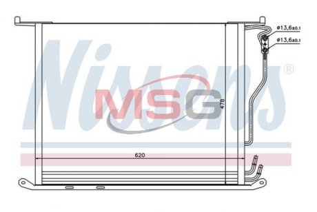 Конденсер кондиціонера NISSENS 94380