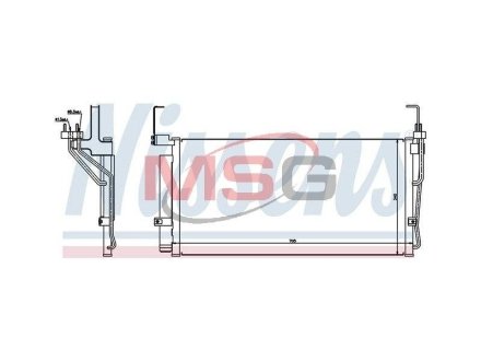 Радіатор кондиціонера NISSENS 94451