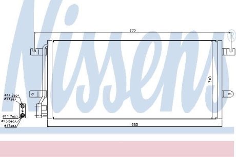 Радiатор кондицiонера NISSENS 94524