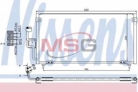 Радiатор кондицiонера NISSENS 94702