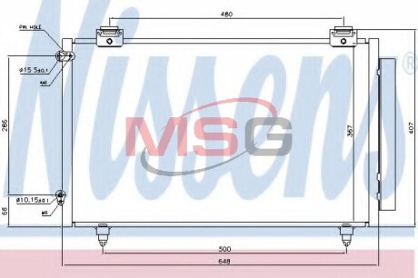 Радiатор кондицiонера NISSENS 94719