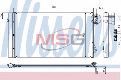 Радіатор кондиціонера NISSENS 94873