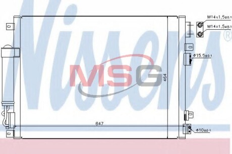 Радiатор кондицiонера NISSENS 94874