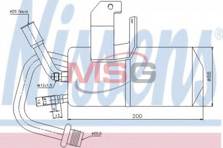 Осушувач кондицiонера NISSENS 95317