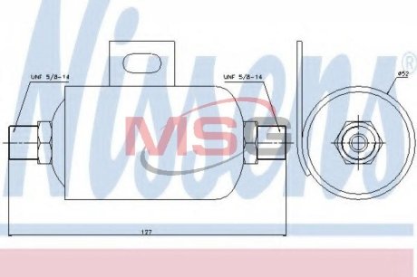 Осушувач радіатора кондиціонера NISSENS 95343