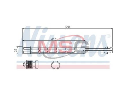 Осушувач MERCEDES-BENZ; VW NISSENS 95358 (фото 1)