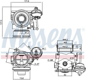 Клапан EGR рециркуляції газів VAG,FORD NISSENS 98162