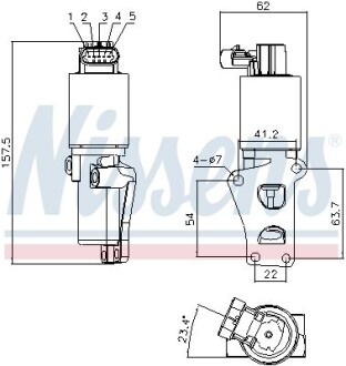 Клапан EGR рециркуляції газів OPEL NISSENS 98170