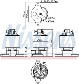 Клапан EGR рециркуляції газів OPEL NISSENS 98187