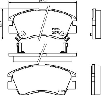 Колодки тормозные дисковые передние Strong Ceramic Mitsubishi L300 NISSHINBO NP3000SC (фото 1)