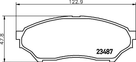 Колодки гальмівні дискові передние Mitsubishi Pajero 1.8, 2.0 (99-07) NISSHINBO NP3015