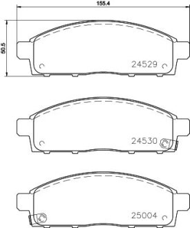 Колодки гальмівні дискові передні Strong Ceramic Mitsubishi L200 2.5 (05-) NISSHINBO NP3016SC